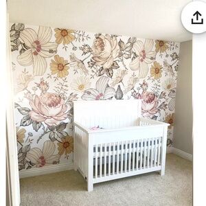 Floral Peel and Stick Wallpaper - Cream and Pink